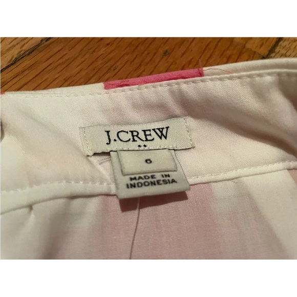 J Crew Womens Size 6 Pink Plaid Ruffles Gingham Pattern Pencil Skirt Casual NWT - Picture 7 of 12